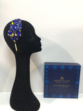 Cobalt Blue with Lemon Plumeria