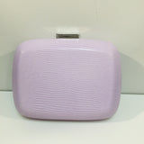 Paloma Lavender Reptile Embossed Clutch