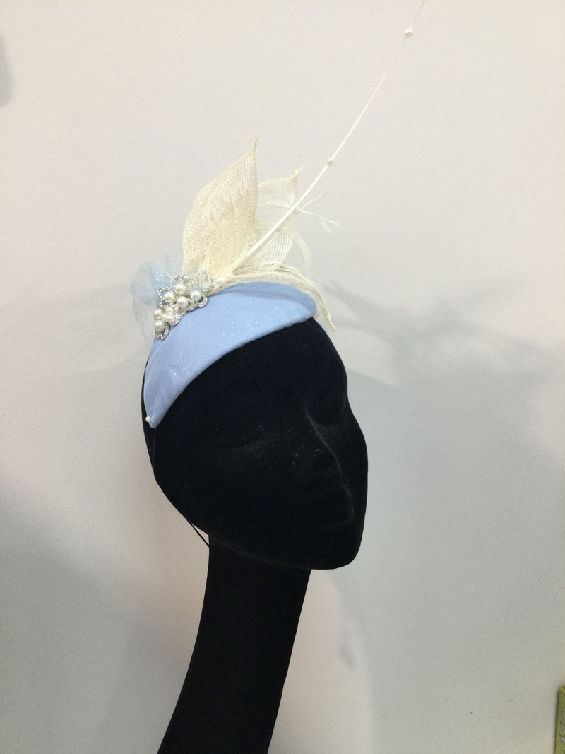 Blue and ivory teardrop