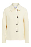 Short Pale Lemon Wool Coat