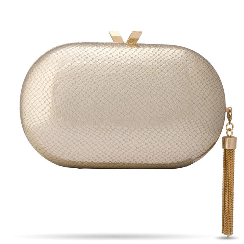 Gold Medusa Snake Textured Bag