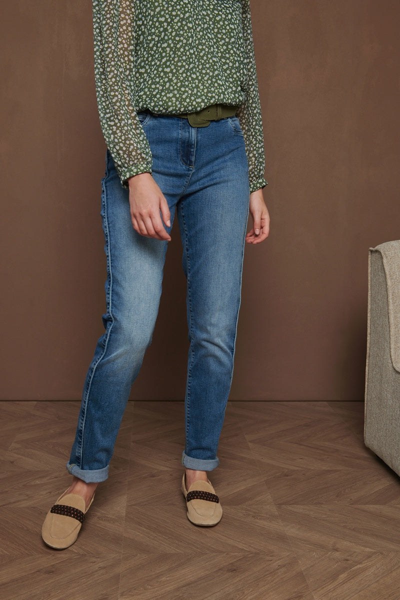 Washed Straight Leg Jean