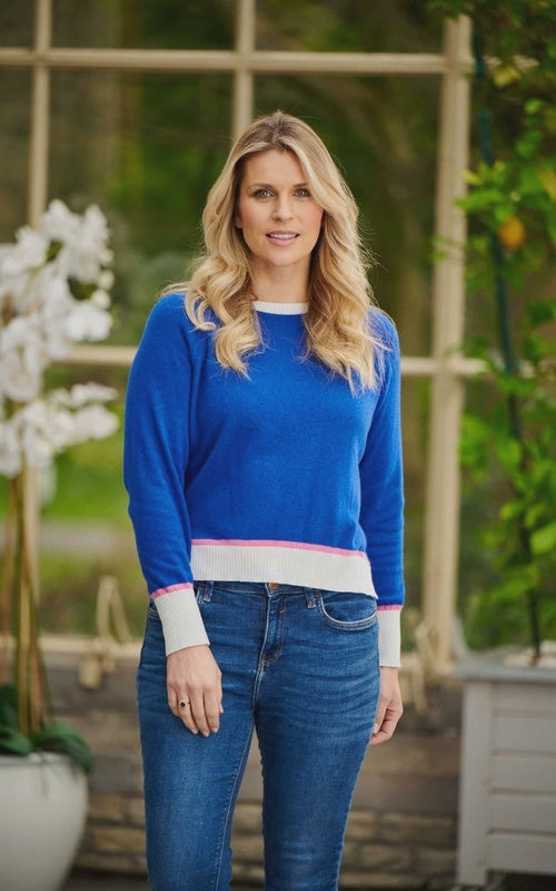Tess Cobalt/Pink/Ivory