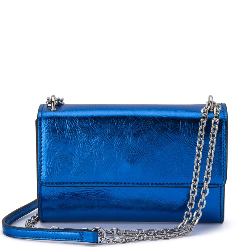 Blue Lola Metallic Bag
