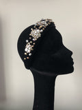 Coco Headpiece Embellished in Gold Silver and AB Crystals