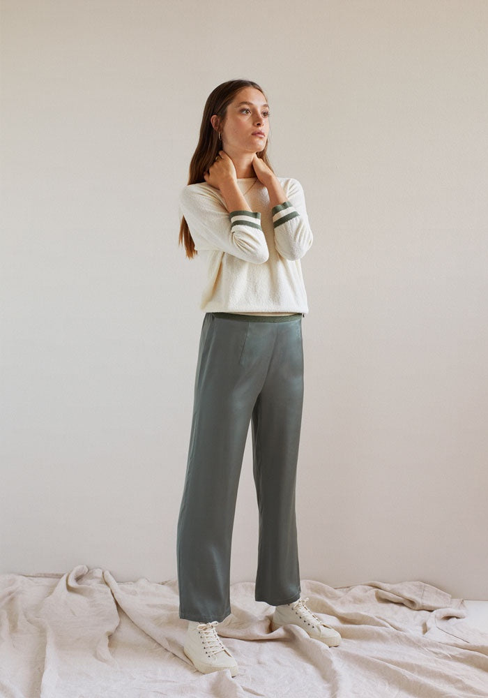 Cream Striped Sweater