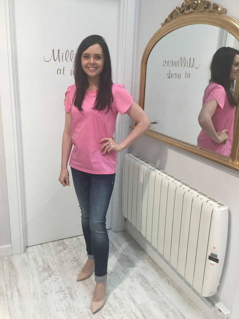 Pink Tulip SleeveT-shirt