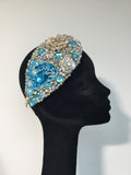 Emer Teardrop with Turquoise & Gold Crystals
