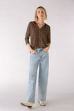 Camel and brown top