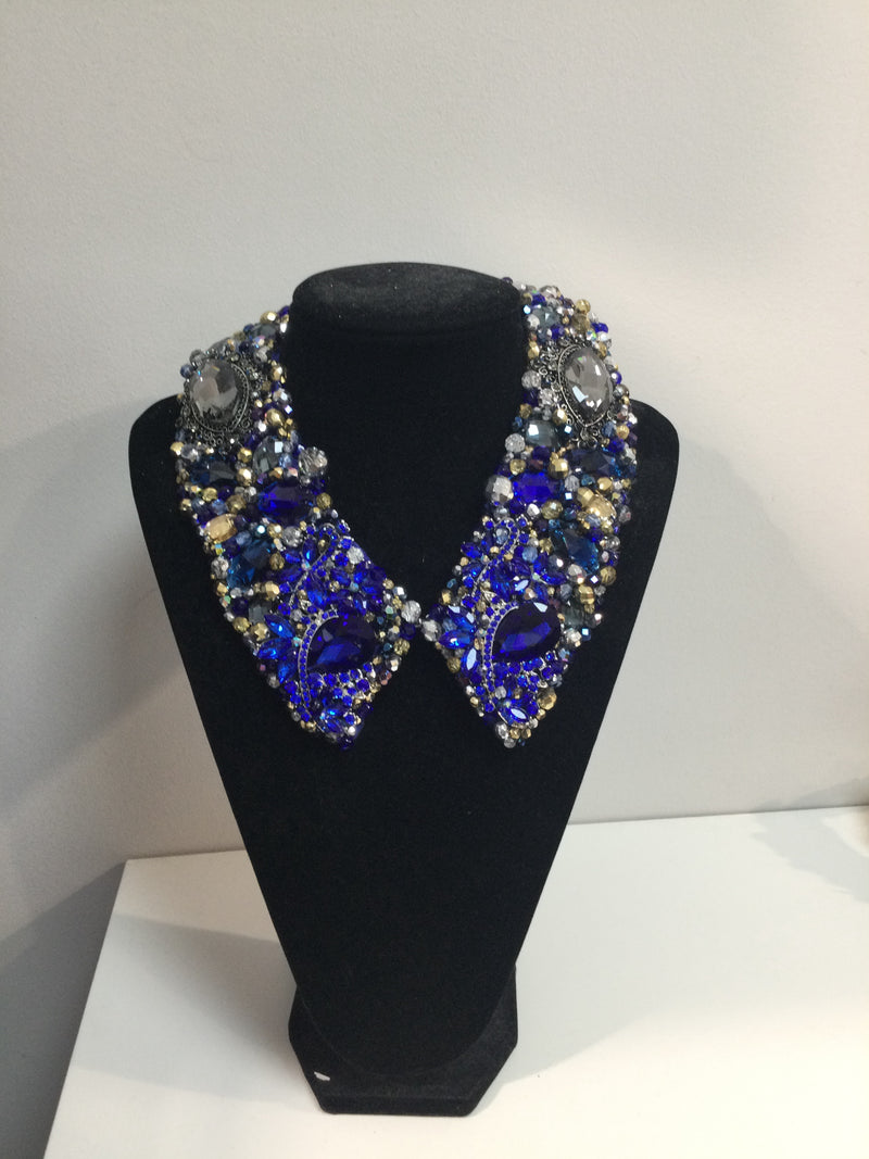 Large Collar- Cobalt Blue,Gold,Silver