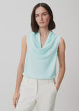 Cowl Neck Top in Turquoise
