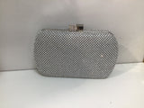 3m47 silver diamante clutch