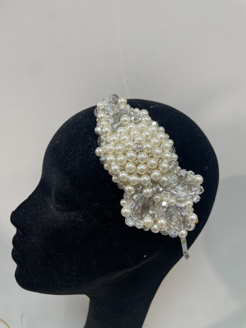 Pearl and Swarovski Plumeria
