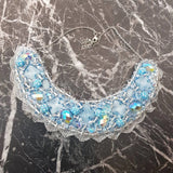 Small Collar - Babyblue & Silver with Silver Lace