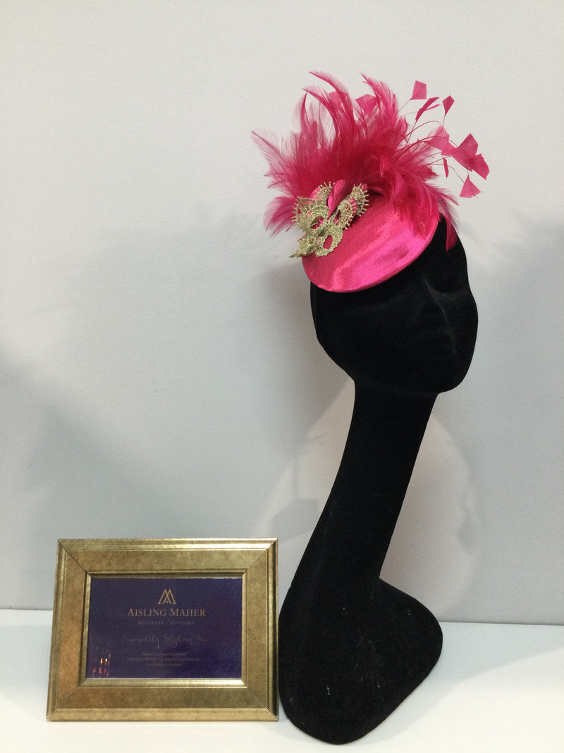 Hot Pink and Gold Headpiece