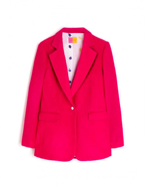 Raspberry wool jacket