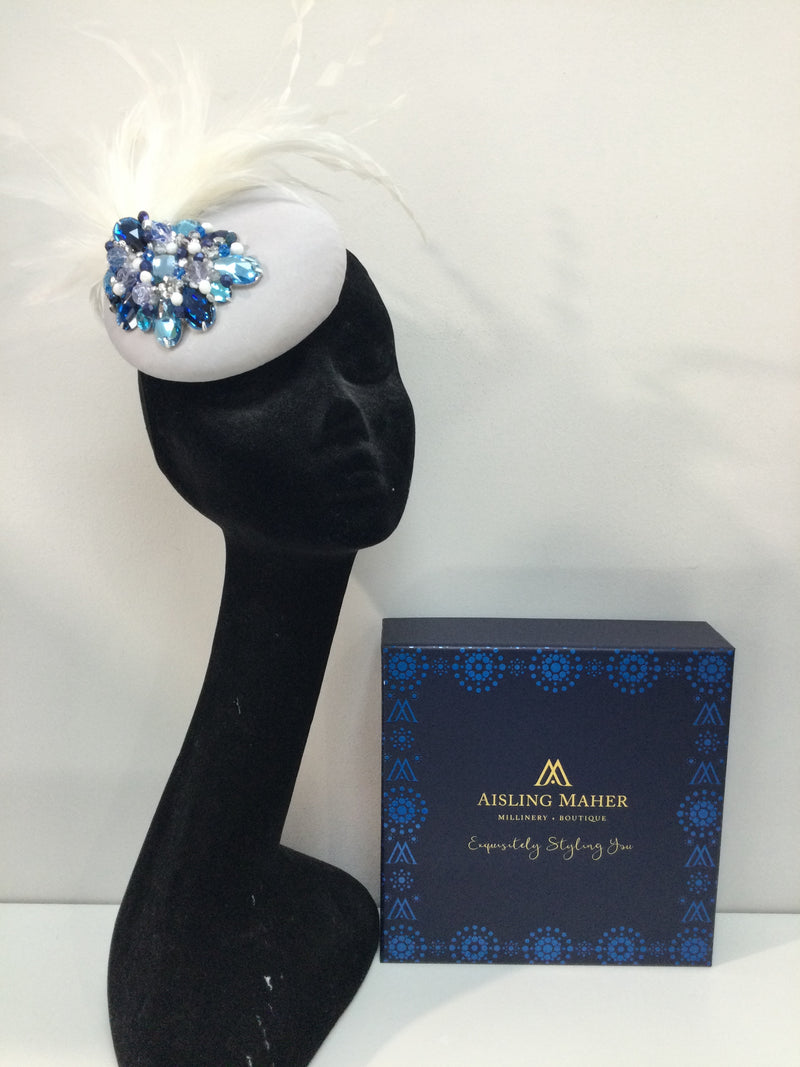 Jacqui Headpiece in Grey and Bling