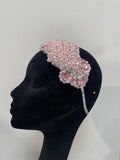 Large Plumeria in Pink and Swarovski Crystals