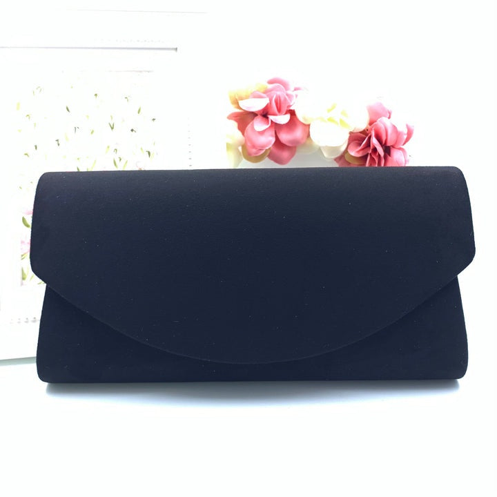Black suede clutch