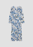 Blue patterned maxi