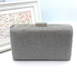 Silver Diamonte Clutch