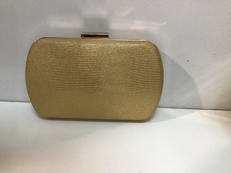 Gold Textured Clutch Bag