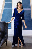Sapphire blue long dress