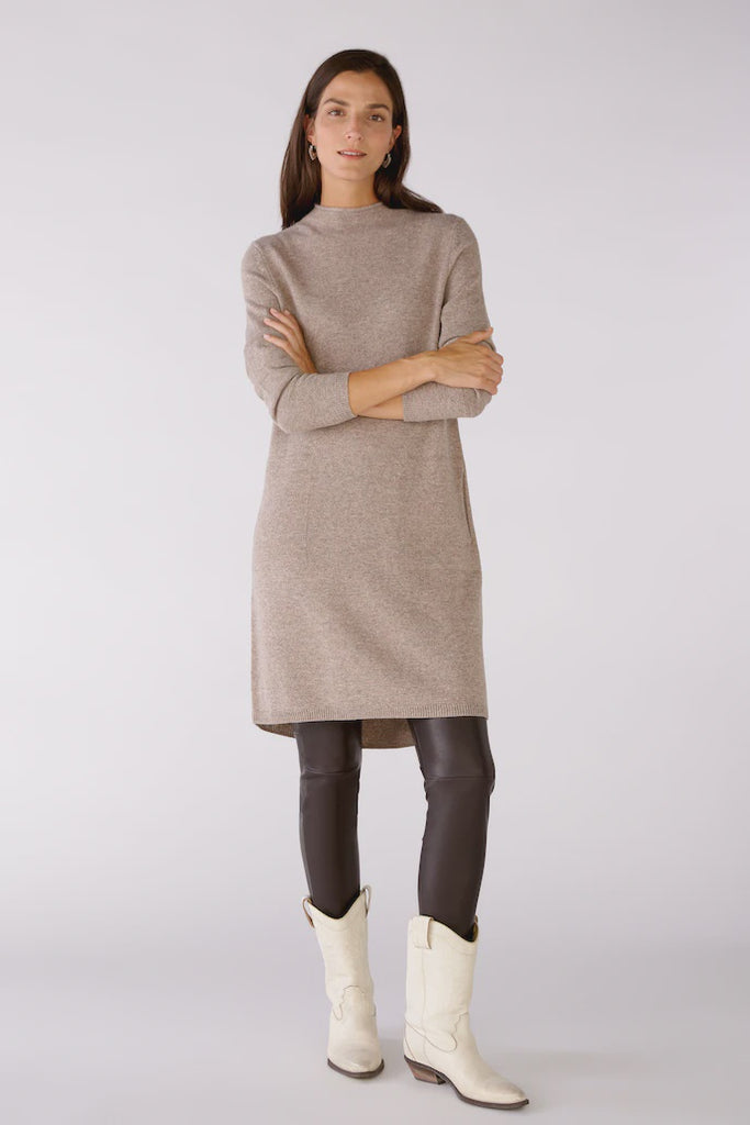 Taupe Melange Sweater Dress