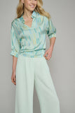 Mint Green Blouse with Collar