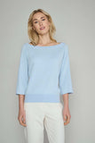 Sky Blue Boat neck Sweater