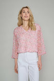 Floral Blouse with Vneck