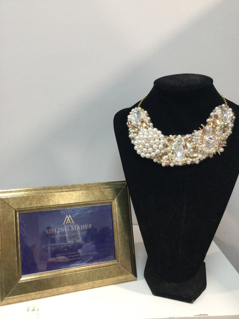 Small Collar in Rose Gold,Pearl and Gold