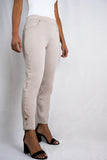 Taupe Button 3/4 Jegging