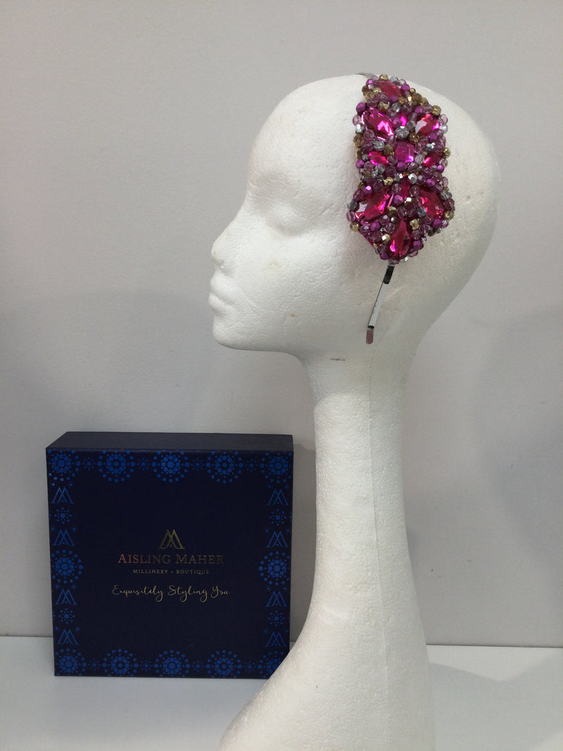 Plumeria In Hot Pink and Gold