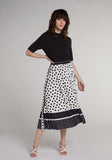 Pleated Polka Dot Skirt