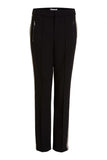 Black Soft Feel Trousers with Cream Stripe
