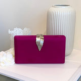 Plum Feather Clutch