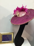 Large Cerise and Gold Headpiece