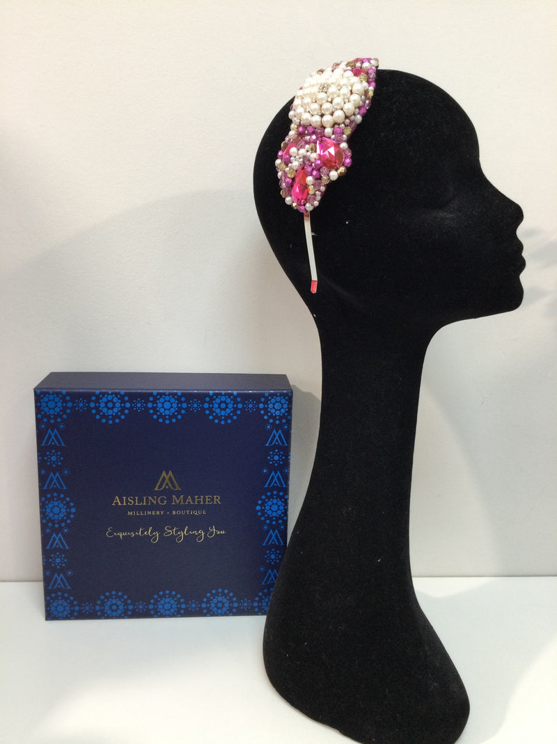 Plumeria In Hot Pink and Pearl