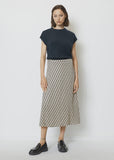 Viscose twill patterned skirt