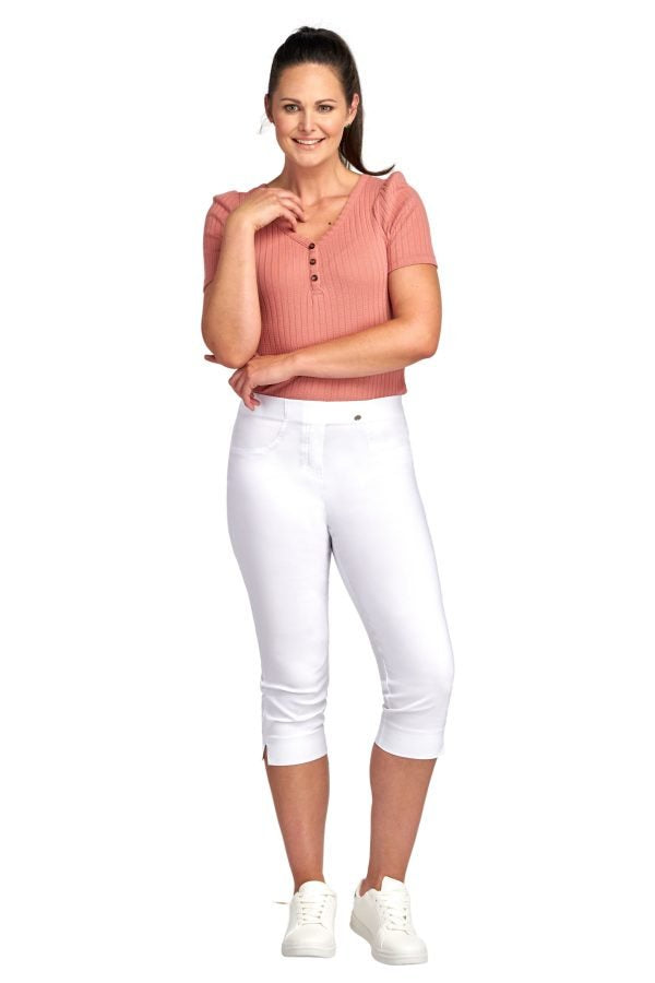 Crop length white trouser