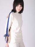 Danielle Sweater in Ivory Camel and Blue