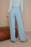 Wide leg trousers in light blue