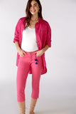 Fuschia Linen Blazer
