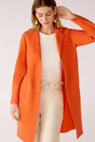 Orange Boiled Wool Coat