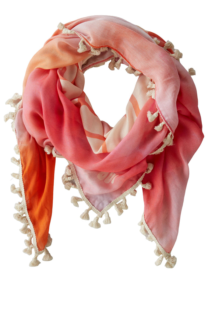 Coral and Pink Scarf