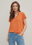 Orange T-shirt with v neck