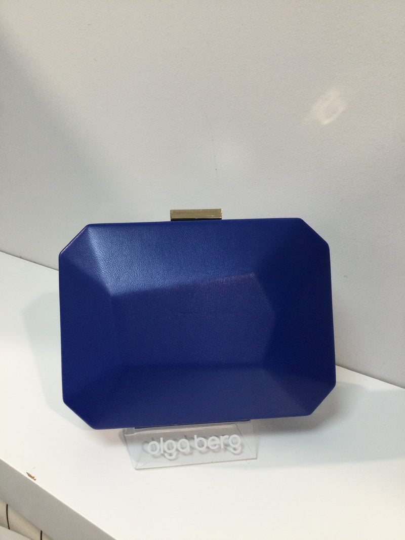 Cobalt Angular Clutch Bag