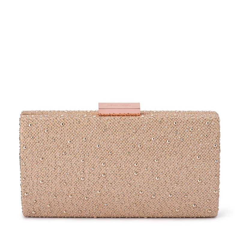 Rose-Gold Joelle Metallic Hotfix Bag