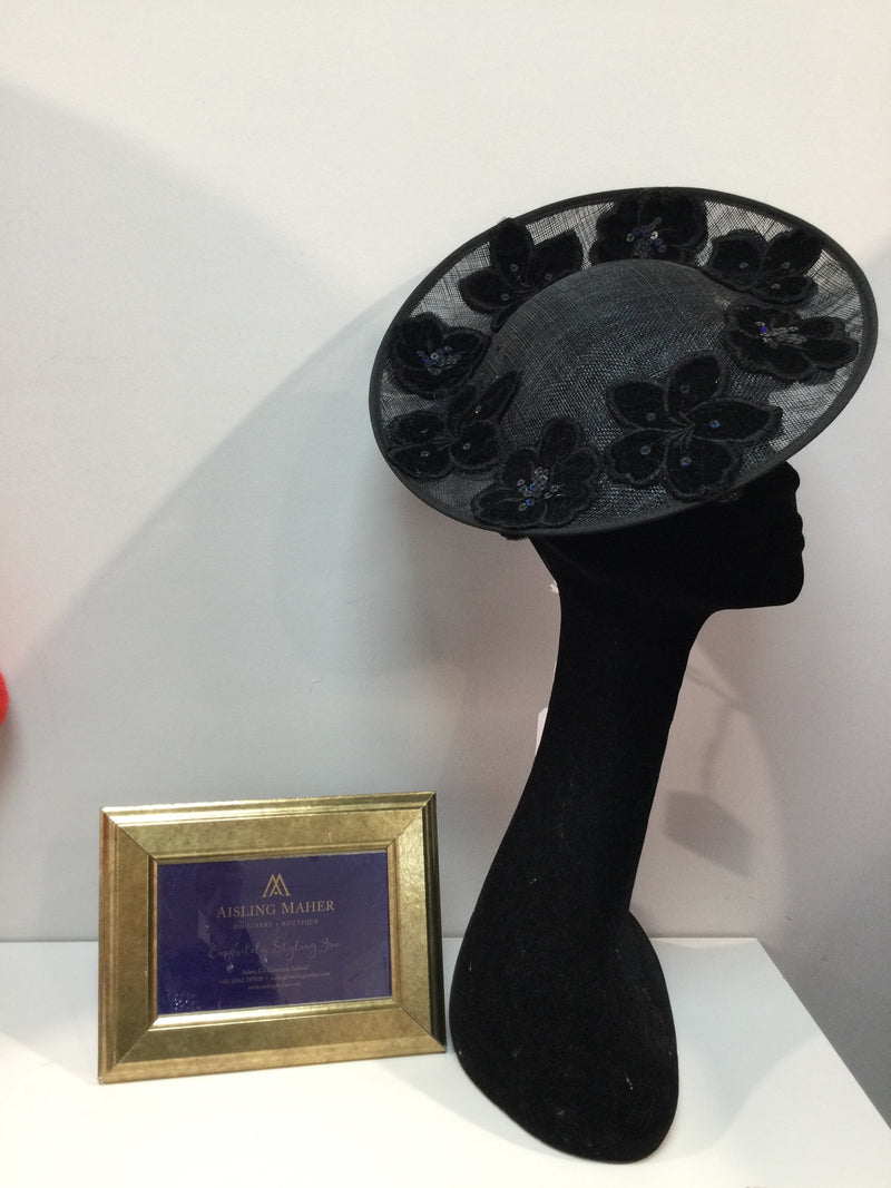 Black Floral Headpiece